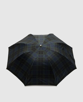 Pasotti Folding umbrella with checkered leather handle OMITUO64SCELTIC8