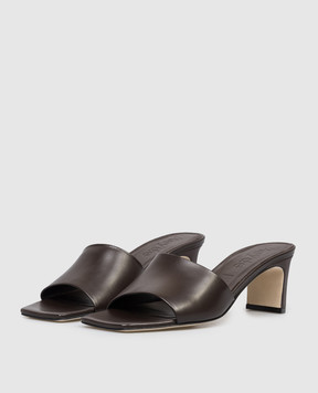 Aeyde Jessie brown leather mules HS0682001003126