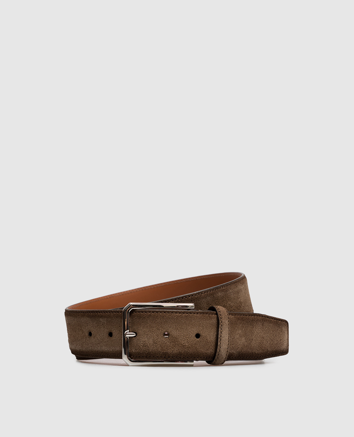 Brown suede belt