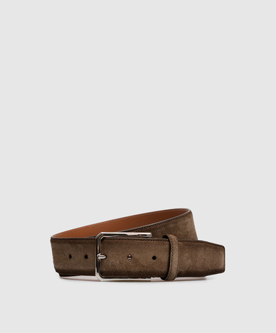 Brown suede belt