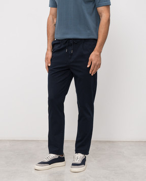 Woolrich Blue pants with logo patch CFWOTR2026MRUT5262