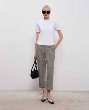 Thom Browne White MILANO football shirt FJS223AJ0055