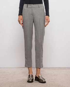 Peserico Gray wool pants P0471802581