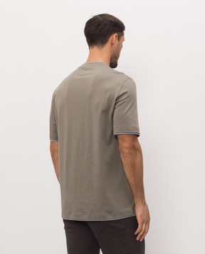 Brunello Cucinelli Khaki layered T-shirt M0B137427