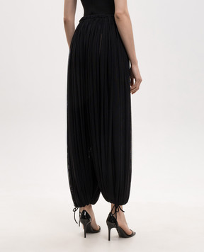 David Koma Black draped pants SS26DK66TR