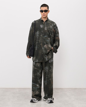 Balenciaga Black shirt with logo print 857811TTL78