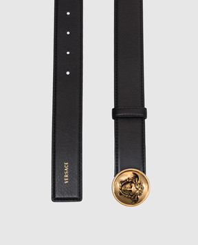 Versace Black leather belt with emblem 1025016DVTP1
