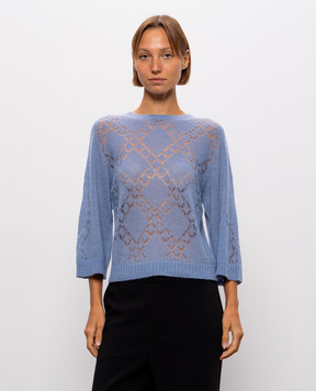 Twinset Blue alpaca wool sweater 262TP3373