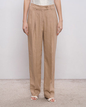 Twinset Beige linen pants 261TF2022