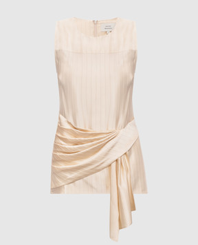 Loulou de Saison Beige FONDA top with silk FONDA