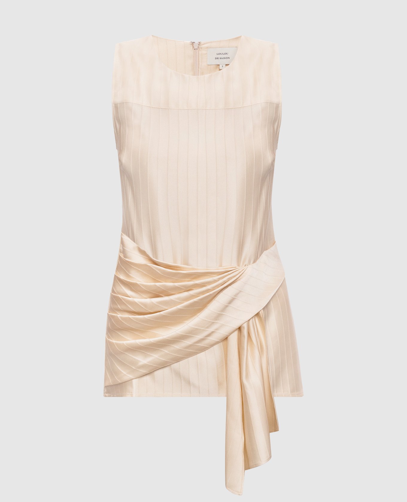 Beige FONDA top with silk