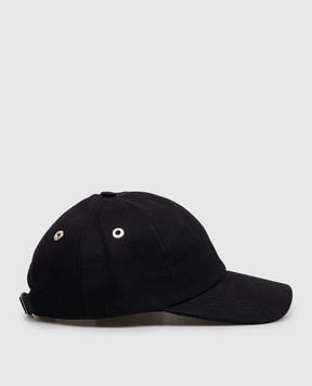 Ami Paris Black cap with embroidered Ami de Coeur emblem BFUCP006AW0041