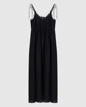 Twinset Black sundress with lace 261TT2140