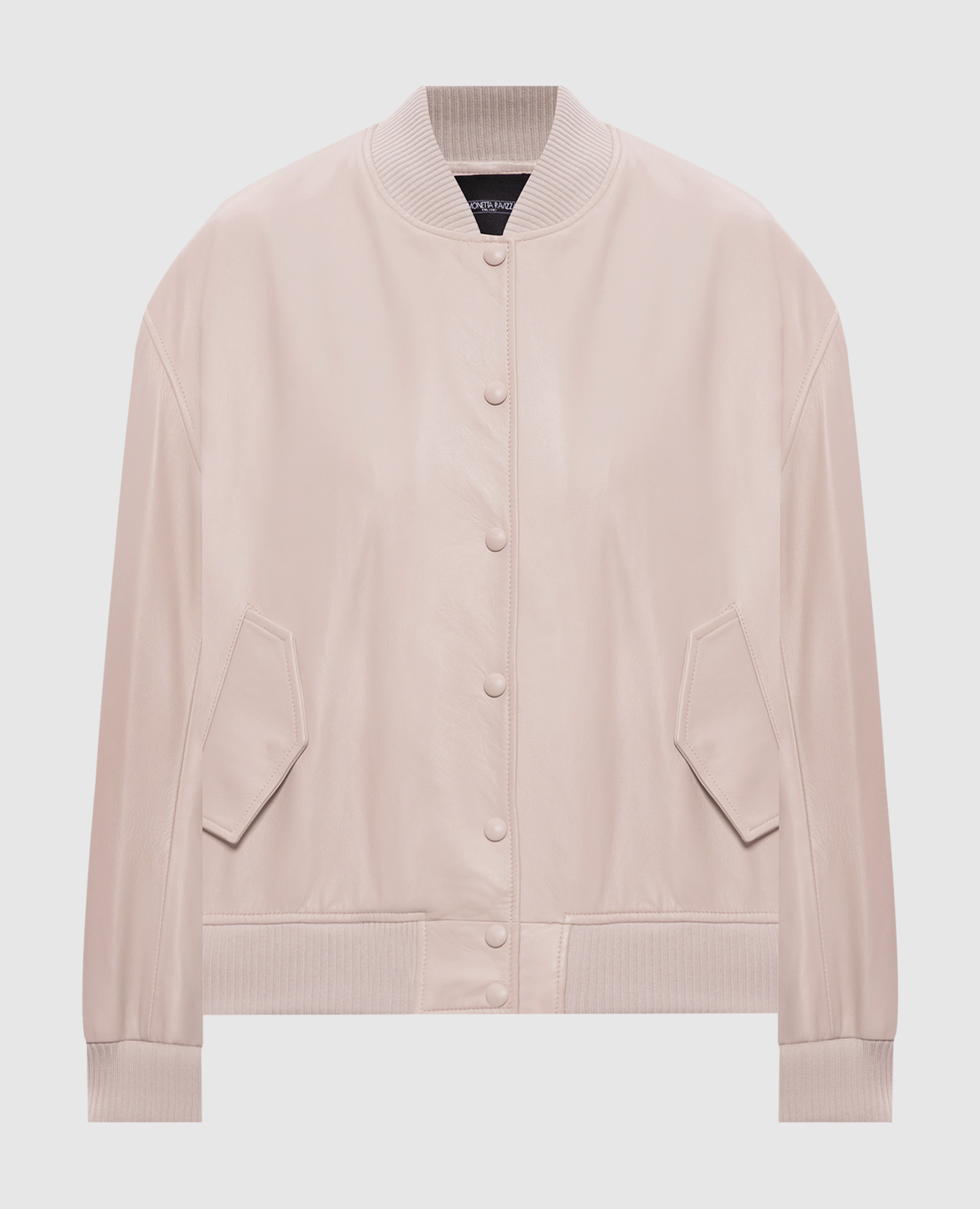 

Livia pink leather bomber jacket Simonetta Ravizza