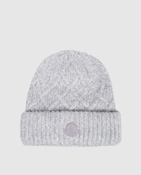 Moncler Blue alpaca wool hat K20933B00066M1209