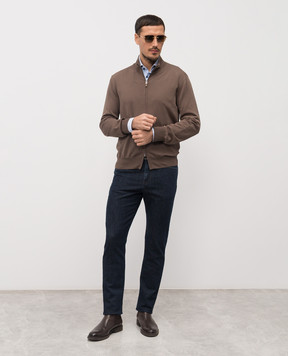 Canali Brown cardigan MK02459C0022