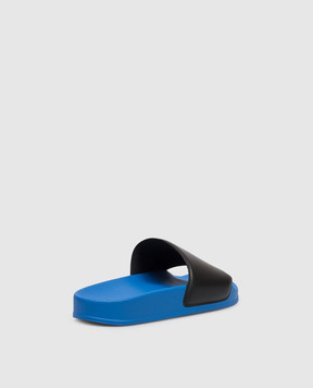 Diesel Children's black sliders with logo print BC1082KF0203640