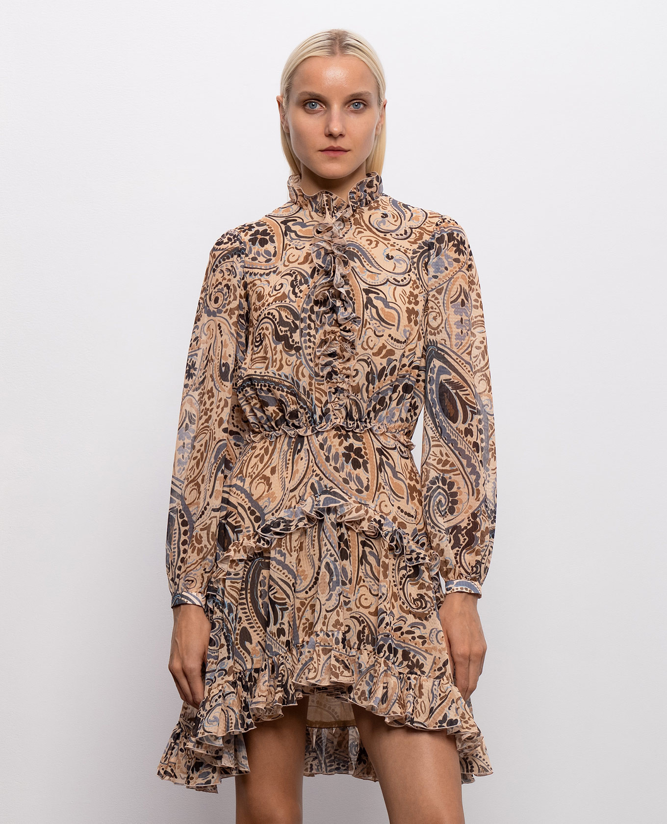 Beige dress with ruffles Etro 3
