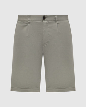 MooRER ALICUDI green Bermuda shorts with logo patch ALICUDIKEL