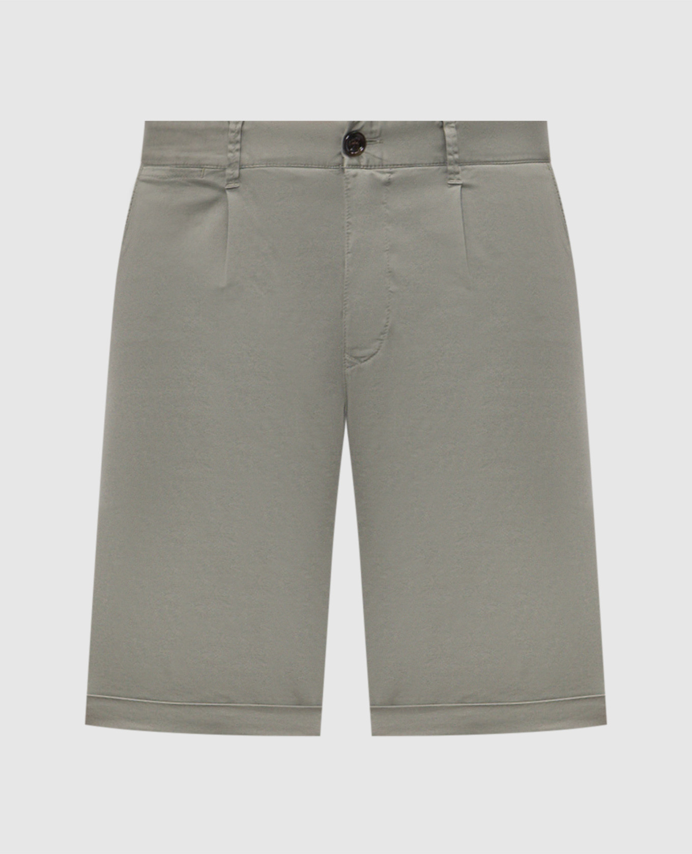 ALICUDI green Bermuda shorts with logo patch