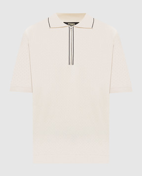 Fendi Ivory silk polo FZC174AWZ9