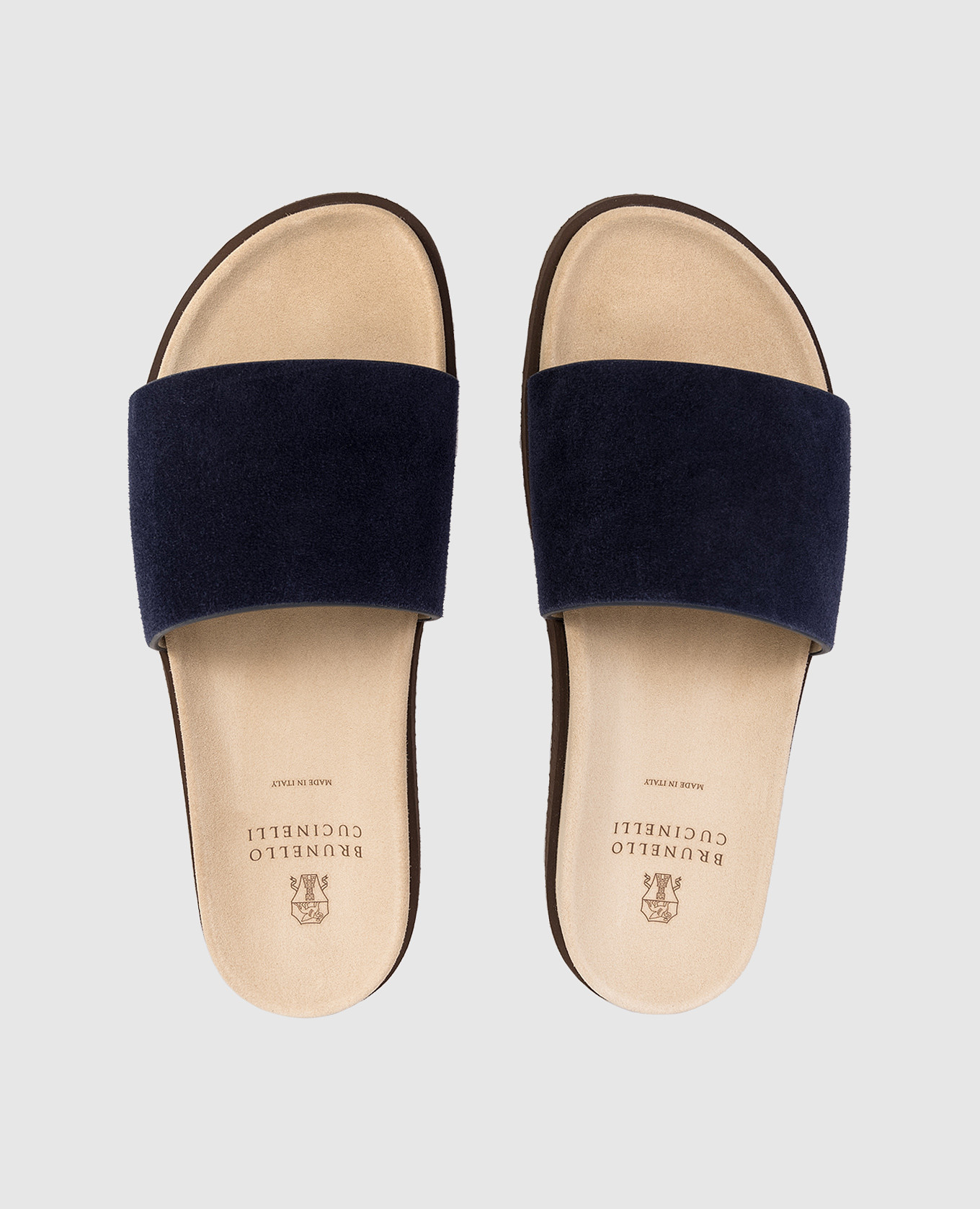 

Blue suede flip-flops Brunello Cucinelli
