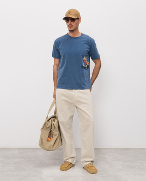 JW Anderson Blue Peeking frog t-shirt JT0316PG1937