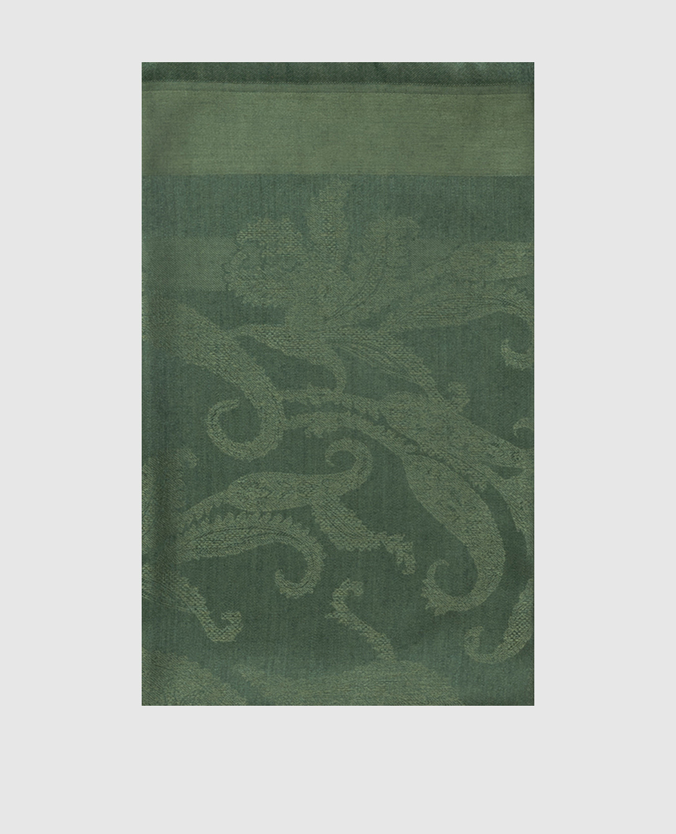 Green silk and wool scarf