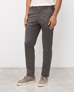 Marco Pescarolo MANU grey silk trousers MANU5309