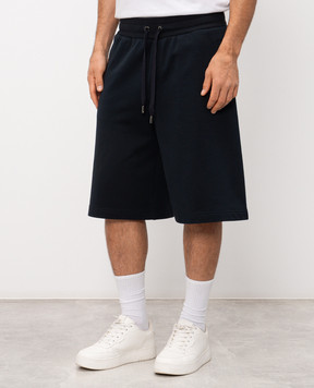 Dolce&Gabbana Navy shorts with monogram logo patch GVUZAZG7PZG
