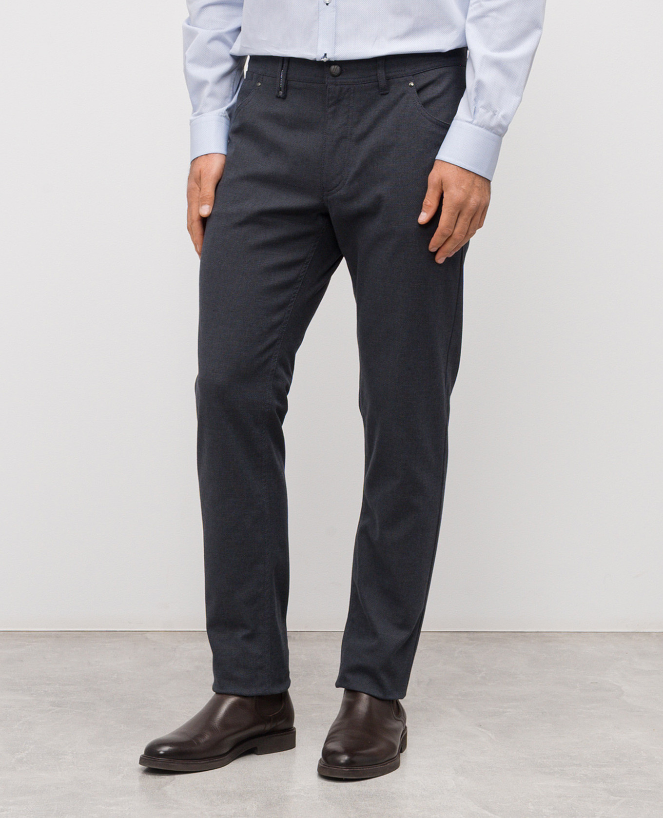 Blue pants with logo patch Florentino 3