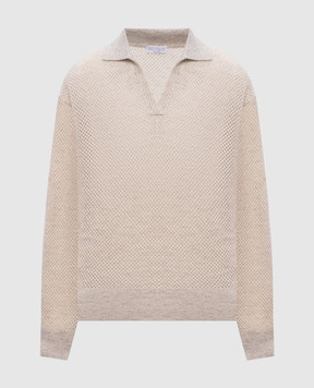 Brunello Cucinelli Gray wool sweater with lurex MGG270505P