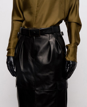 Thierry Mugler Black leather belt COM10AC00859012