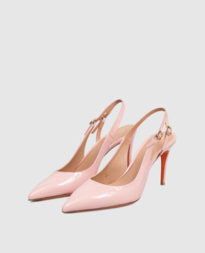 Santoni Pink patent leather slingbacks WDID71269HI2NVHD