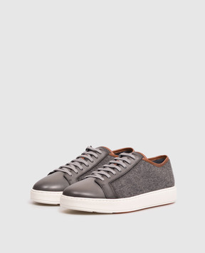 Santoni Gray combination sneakers MBCD22241BARTLNL