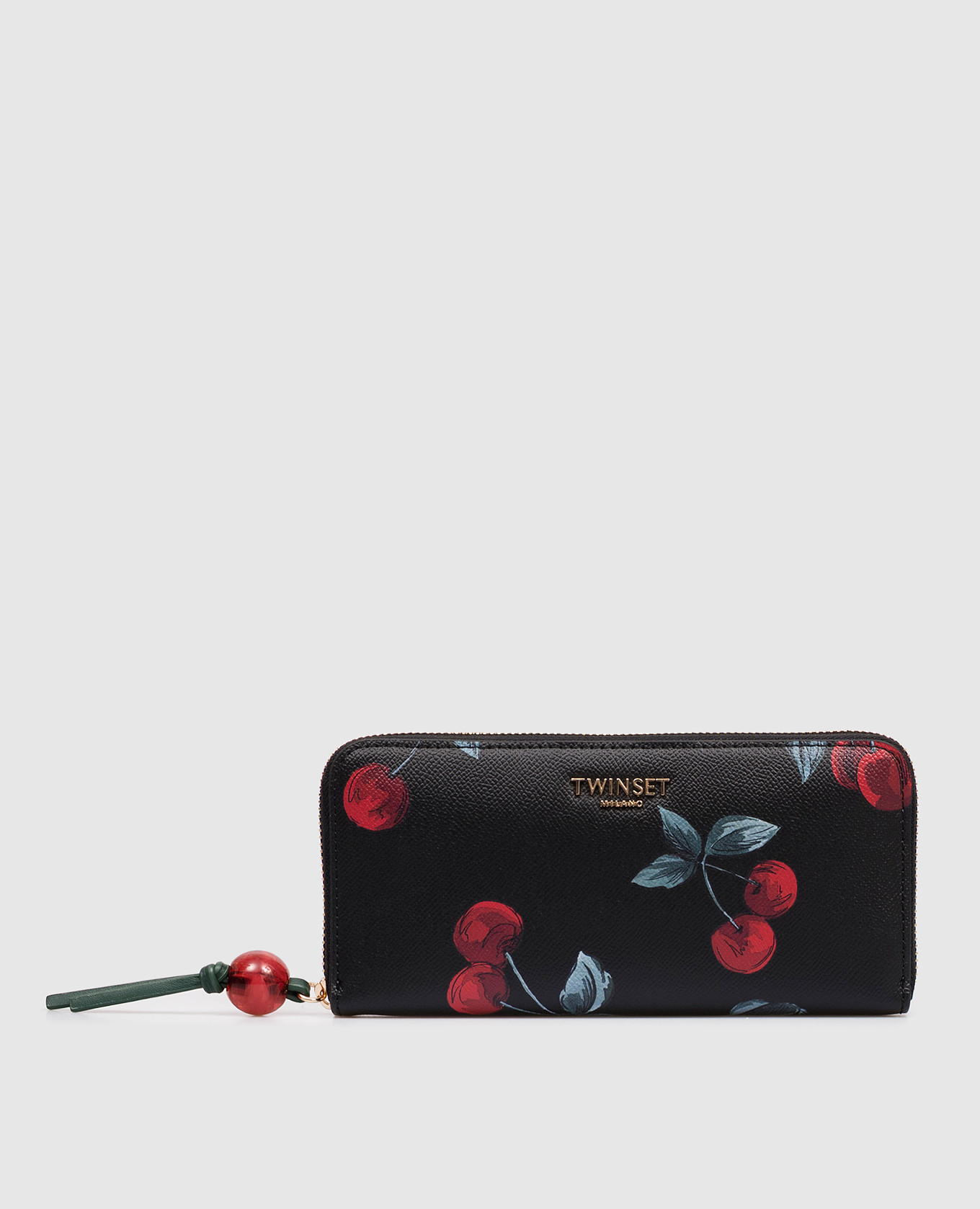 

Black wallet with cherry print Twinset