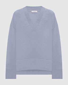 Peserico Blue wool, silk and cashmere pullover A99276F07K09283