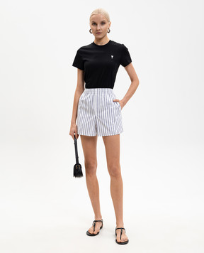Ami Paris White striped shorts USO806CO0220