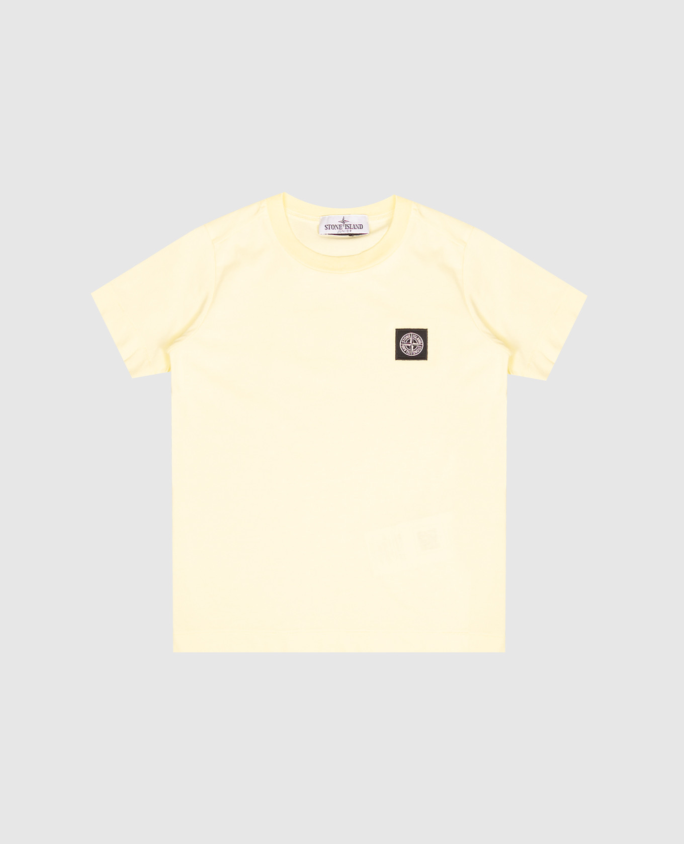 Children's yellow T-shirt with logo patch