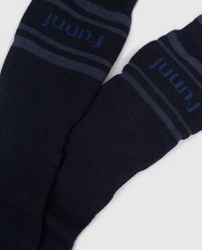Juun.j Blue insulated socks with logo pattern JC61KTP02R