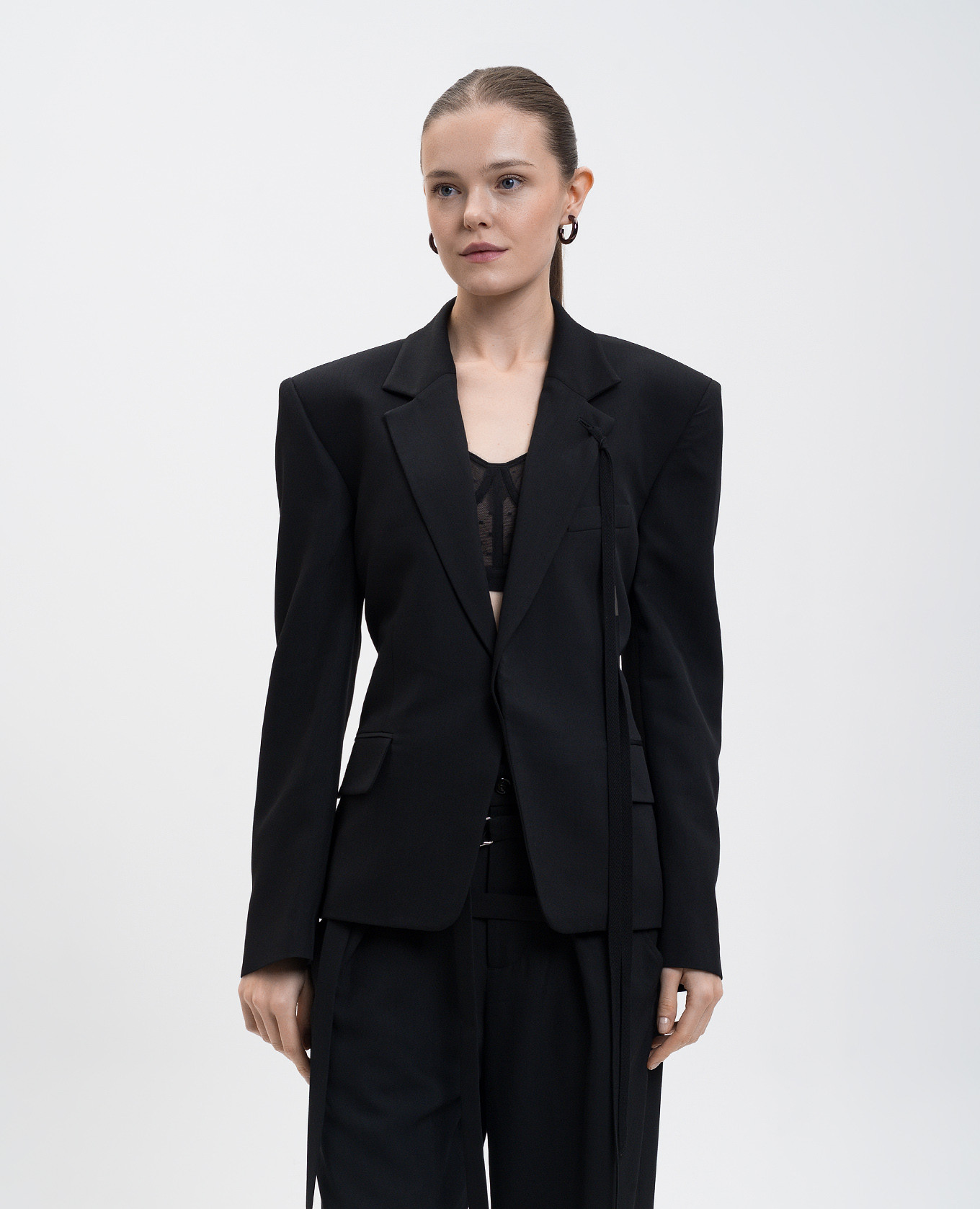 

Jomar black wool jacket with lace-up detail Ann Demeulemeester
