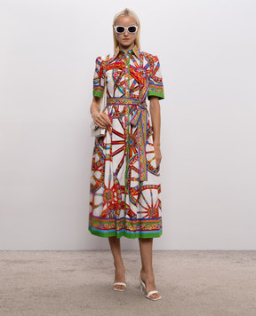 Dolce&Gabbana White printed shirt dress F6JFNTGDDTF