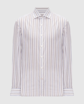 ISAIA White striped shirt IM10TCC1167