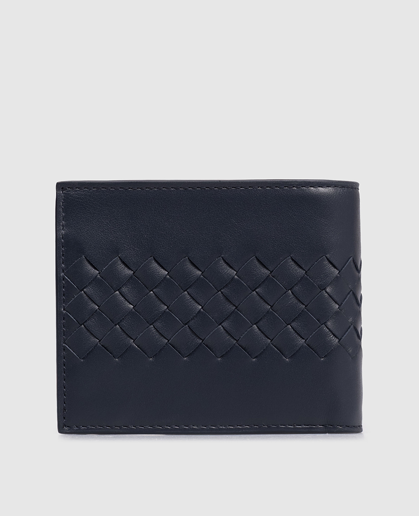 Blue Intrecciato Piccolo leather wallet Bottega Veneta 2