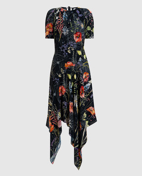 Alexander McQueen Black dress with floral pattern Spider 861420QZAQV