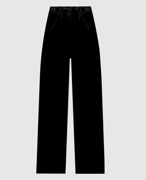 Ermanno Scervino Black velvet pants D476P718QVJ