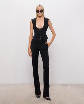SSHEENA Black vest with wool 26FWTRUSTTF26004A85