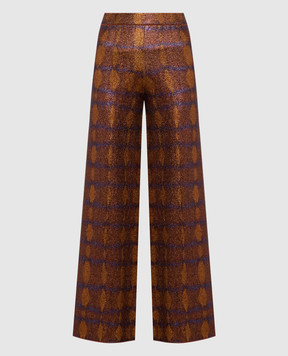 Momoni Brown ANSELMO pants with lurex MOKN00266MO