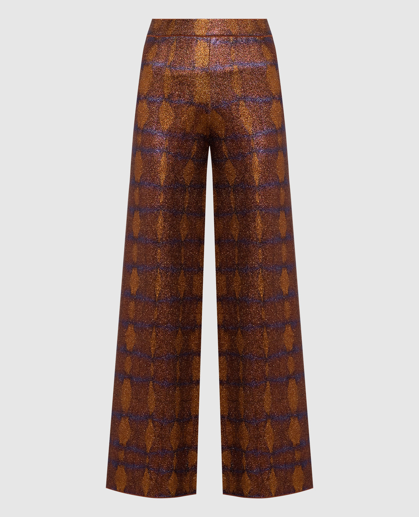 Pantalon ANSELMO marron avec lurex