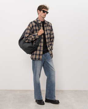 Juun.j Gray bag with logo patch JC69D4P024